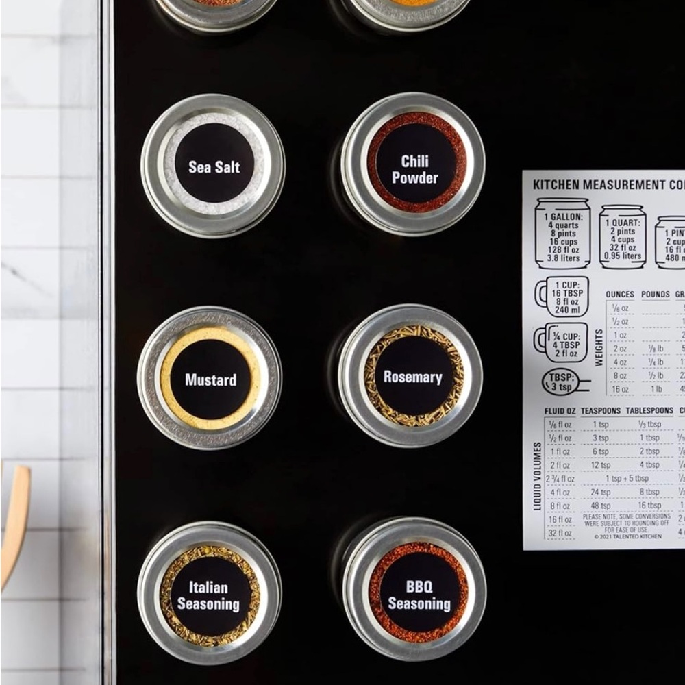 Spice Jar Labels & Measuring Magnet - Picture 1 of 5